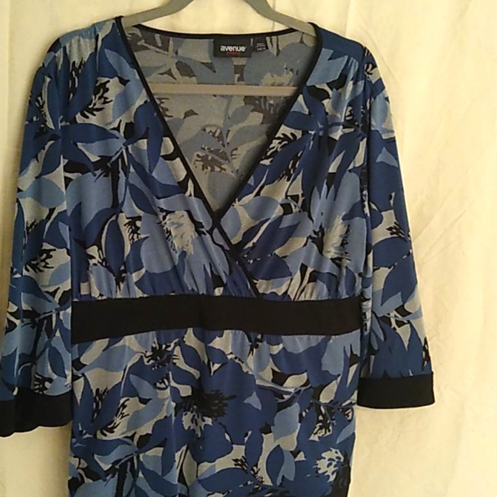 Faux wrap floral top